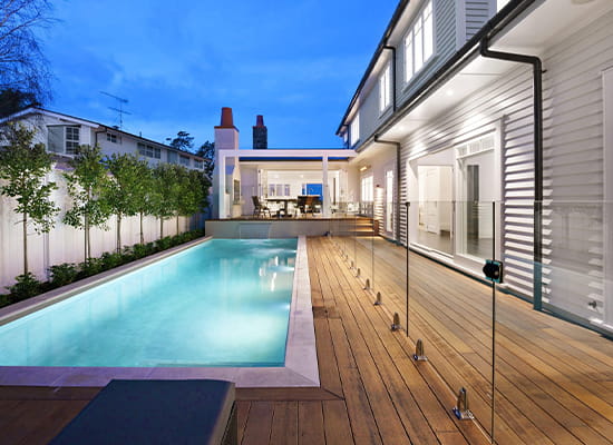 Concrete pool installed in Auckland home.