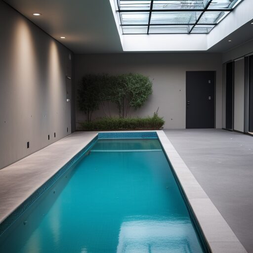 Indoor concrete pool